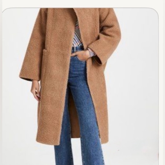 A Piece Apart Walk Coat Cloud Camel Faux Fur Lined NWT Size XL $550 - Picture 8 of 8